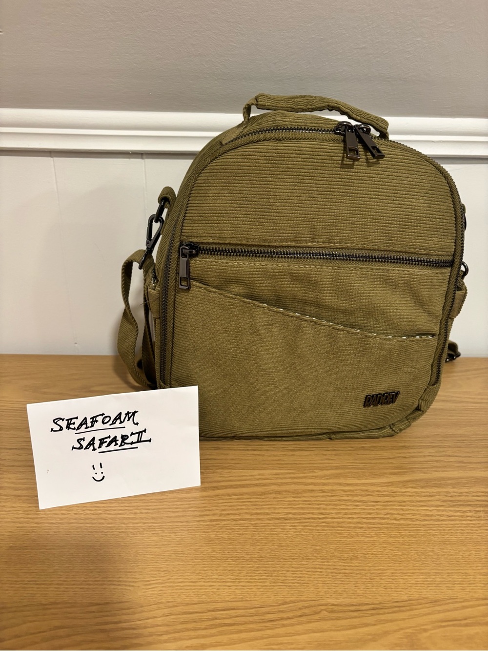 NWOT Rad Rev The 1 Mini Convertible Corduroy Backpack